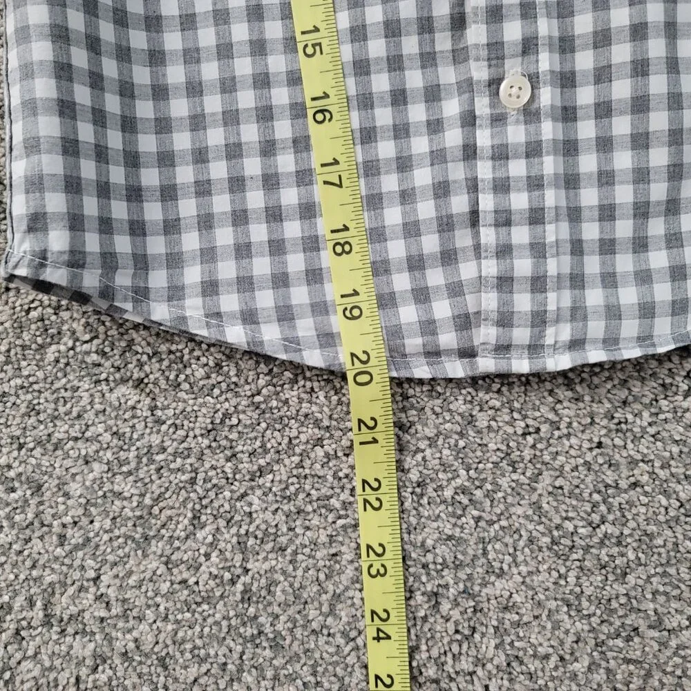 Carter's Boy's Long Sleeve Grey  Gingham Button Front Shirt Size 6